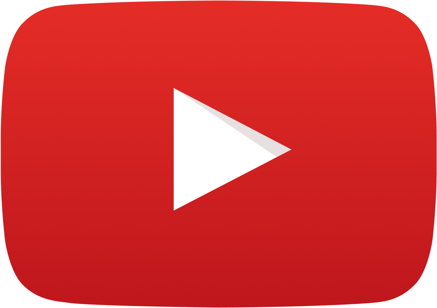 YouTube play button icon on red background